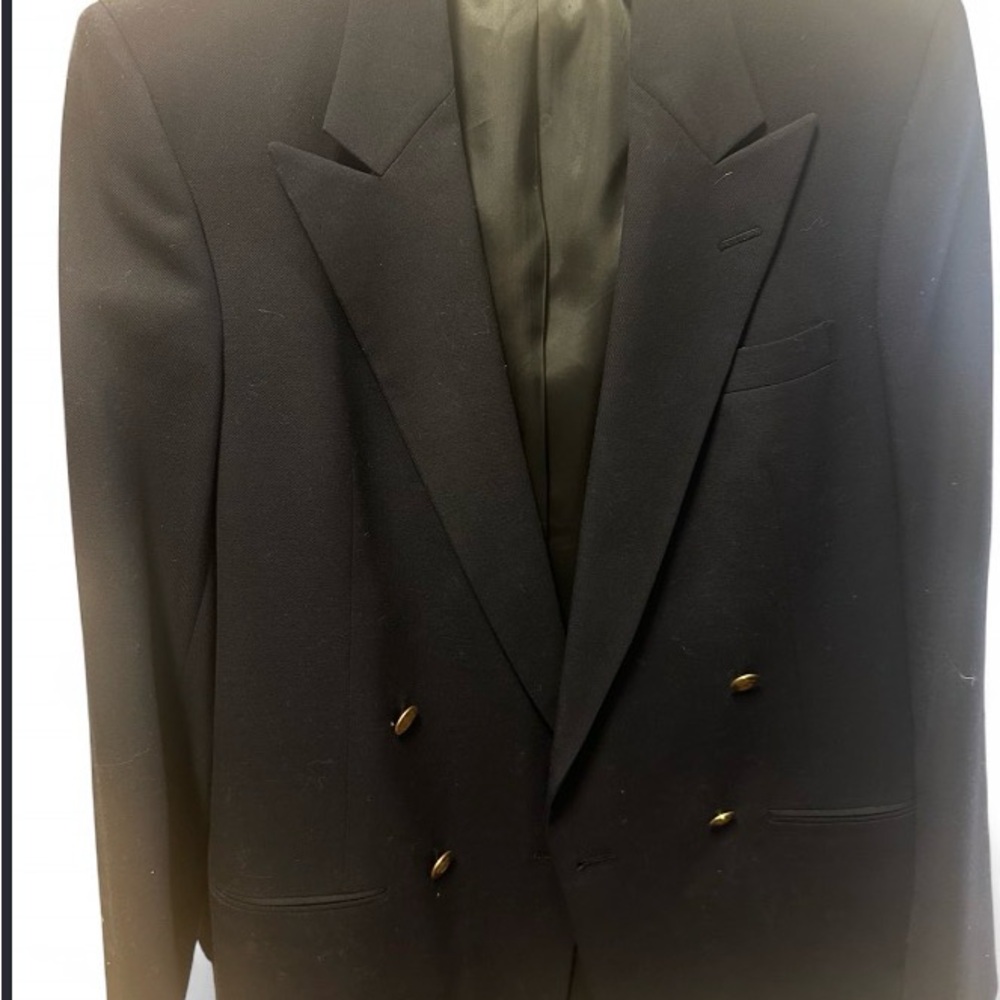 Dior Black Double-Breasted Blazer with Gold Buttons